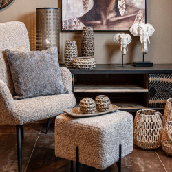 ΦΑΝΑΡΙ ΨΑΘΙΝΟ  Boho FL017 ΦΥΣΙΚΟ ΧΡΩΜΑ 24x28εκ