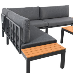 ΓΩΝΙΑΚΟ ΣΑΛΟΝΙ ΚΗΠΟΥ 3 ΤΕΜΑΧΙΩΝ Puebla ΓΚΡΙ ΧΡΩΜΑ 270x220x77εκ ΓΩΝΙΑΚΟ ΣΑΛΟΝΙ ΚΗΠΟΥ 3 ΤΕΜΑΧΙΩΝ Puebla ΓΚΡΙ ΧΡΩΜΑ 270x220x77εκ