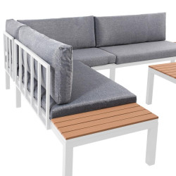 ΓΩΝΙΑΚΟ ΣΑΛΟΝΙ ΚΗΠΟΥ 3 ΤΕΜΑΧΙΩΝ Puebla ΛΕΥΚΟ ΧΡΩΜΑ 270x220x77εκ ΓΩΝΙΑΚΟ ΣΑΛΟΝΙ ΚΗΠΟΥ 3 ΤΕΜΑΧΙΩΝ Puebla ΛΕΥΚΟ ΧΡΩΜΑ 270x220x77εκ