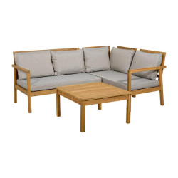 ΓΩΝΙΑΚΟ ΣΕΤ ΚΗΠΟΥ 4 ΤΕΜ ΞΥΛΟ ΑΚΑΚΙΑΣ  FL130 ΚΑΡΥΔΙ ΣΚΕΛΕΤΟΣ ΜΠΕΖ-ΚΑΦΕ ΥΦΑΣΜΑ 190x130x79εκ