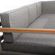 ΓΩΝΙΑΚΟ ΣΕΤ ΚΗΠΟΥ  Estelle ΜΠΕΖ ΧΡΩΜΑ 213x213x65εκ