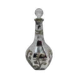 ΓΥΑΛΙΝΗ ΔΙΑΚΟΣΜΗΤΙΚΗ ΚΑΡΑΦΑ  FL11360 ΑΣΗΜΙ ΧΡΩΜΑ 13x30εκ