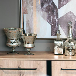 ΓΥΑΛΙΝΗ ΔΙΑΚΟΣΜΗΤΙΚΗ ΚΑΡΑΦΑ  FL3133 ΑΣΗΜΙ ΧΡΩΜΑ 9x9x23εκ ΓΥΑΛΙΝΗ ΔΙΑΚΟΣΜΗΤΙΚΗ ΚΑΡΑΦΑ  FL3133 ΑΣΗΜΙ ΧΡΩΜΑ 9x9x23εκ