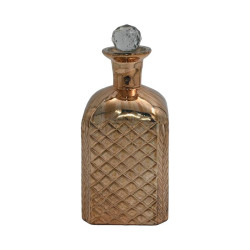 ΓΥΑΛΙΝΗ ΔΙΑΚΟΣΜΗΤΙΚΗ ΚΑΡΑΦΑ  FL3136 COPPER ΧΡΩΜΑ 10x25εκ