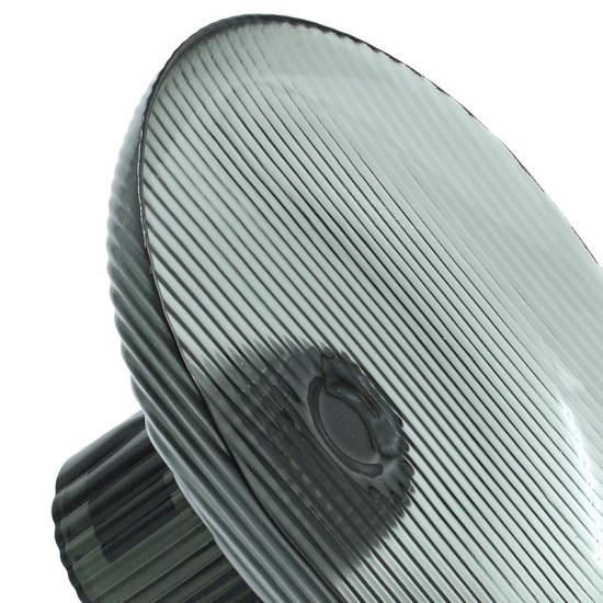 ΓΥΑΛΙΝΗ ΔΙΑΚΟΣΜΗΤΙΚΗ ΠΙΑΤΕΛΑ  FL1730 ΗΜΙΔΙΑΦΑΝΟ ΓΚΡΙ-ΜΑΥΡΟ ΧΡΩΜΑ 30x17εκ