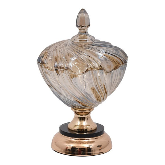 ΓΥΑΛΙΝΗ ΦΟΝΤΑΝΙΕΡΑ ΜΕ ΚΑΠΑΚΙ  803 ΜΕΛΙ ΧΡΩΜΑ 18x31εκ