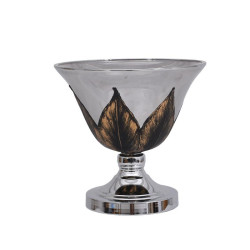 ΓΥΑΛΙΝΗ ΚΟΥΠ ΜΕ ΒΑΣΗ FL108 ΜΑΥΡΟ-ΑΣΗΜΙ ΧΡΩΜΑ 25x25εκ ΓΥΑΛΙΝΗ ΚΟΥΠ ΜΕ ΒΑΣΗ FL108 ΜΑΥΡΟ-ΑΣΗΜΙ ΧΡΩΜΑ 25x25εκ