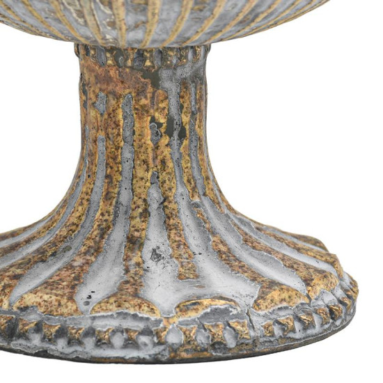 ΓΥΑΛΙΝΗ ΚΟΥΠ ΜΕ ΒΑΣΗ  FL1946 ΜΕΤΑΛΛΙΚΟ ΦΙΝΙΡΙΣΜΑ 18x16εκ