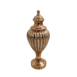 ΓΥΑΛΙΝΟ ΒΑΖΟ  FL7543 COPPER ΧΡΩΜΑ 16x40εκ