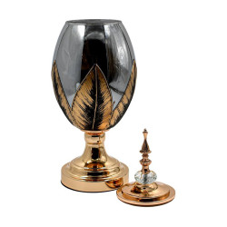 ΓΥΑΛΙΝΟ ΒΑΖΟ ΜΕ ΚΑΠΑΚΙ ΚΑΙ ΜΕΤΑΛΛΙΚΟ ΠΟΔΙ FL3087 ΜΑΥΡΟ-ΧΡΥΣΟ ΧΡΩΜΑ 17x47εκ ΓΥΑΛΙΝΟ ΒΑΖΟ ΜΕ ΚΑΠΑΚΙ ΚΑΙ ΜΕΤΑΛΛΙΚΟ ΠΟΔΙ FL3087 ΜΑΥΡΟ-ΧΡΥΣΟ ΧΡΩΜΑ 17x47εκ