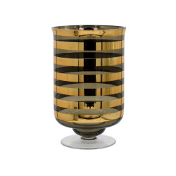 ΓΥΑΛΙΝΟ ΔΙΑΚΟΣΜΗΤΙΚΟ ΒΑΖΟ  FL1321 ΧΡΥΣΟ ΧΡΩΜΑ 13x20εκ