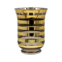 ΓΥΑΛΙΝΟ ΔΙΑΚΟΣΜΗΤΙΚΟ ΒΑΖΟ  FL1420 ΧΡΥΣΟ ΧΡΩΜΑ 15x20εκ