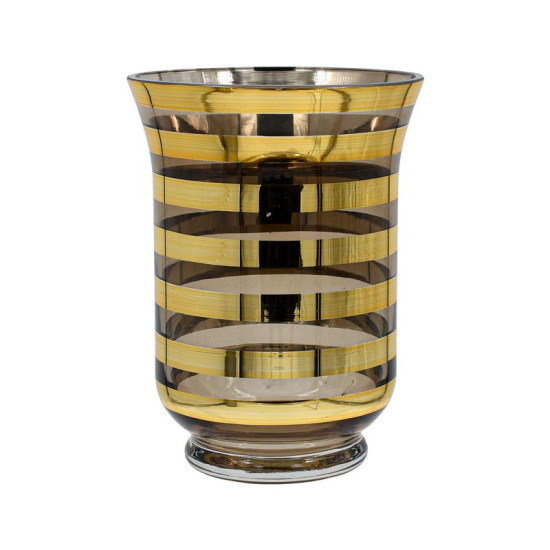 ΓΥΑΛΙΝΟ ΔΙΑΚΟΣΜΗΤΙΚΟ ΒΑΖΟ  FL1420 ΧΡΥΣΟ ΧΡΩΜΑ 15x20εκ