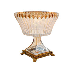 ΓΥΑΛΙΝΟ ΔΙΑΚΟΣΜΗΤΙΚΟ  FL1202 AMBER ΧΡΩΜΑ 25x23εκ