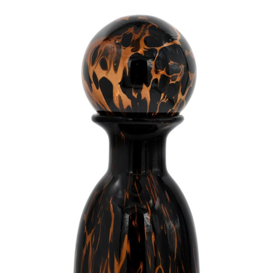 ΓΥΑΛΙΝΟ ΔΙΑΚΟΣΜΗΤΙΚΟ ΜΠΟΥΚΑΛΙ  FL1343 AMBER ANIMAL PRINT 13x34εκ