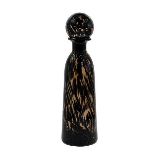 ΓΥΑΛΙΝΟ ΔΙΑΚΟΣΜΗΤΙΚΟ ΜΠΟΥΚΑΛΙ  FL1343 ΚΑΦΕ ANIMAL PRINT 13x34εκ