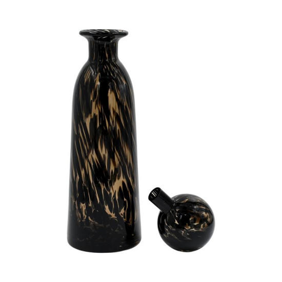 ΓΥΑΛΙΝΟ ΔΙΑΚΟΣΜΗΤΙΚΟ ΜΠΟΥΚΑΛΙ  FL1343 ΚΑΦΕ ANIMAL PRINT 13x34εκ