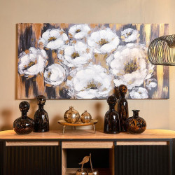 ΓΥΑΛΙΝΟ ΔΙΑΚΟΣΜΗΤΙΚΟ ΜΠΟΥΚΑΛΙ  FL1533 AMBER ANIMAL PRINT 15x25εκ