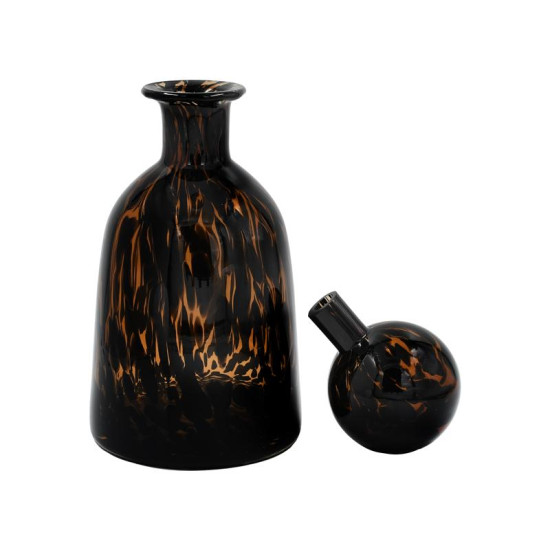 ΓΥΑΛΙΝΟ ΔΙΑΚΟΣΜΗΤΙΚΟ ΜΠΟΥΚΑΛΙ  FL1533 AMBER ANIMAL PRINT 15x25εκ