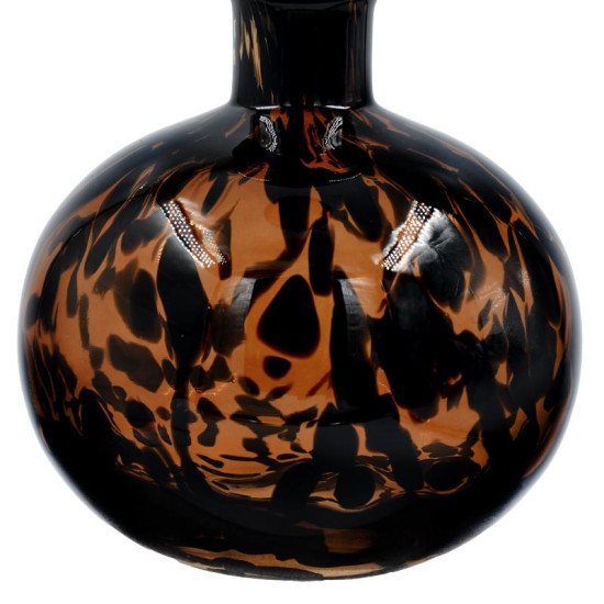 ΓΥΑΛΙΝΟ ΔΙΑΚΟΣΜΗΤΙΚΟ ΜΠΟΥΚΑΛΙ  FL1828 AMBER ANIMAL PRINT 17x21εκ