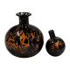 ΓΥΑΛΙΝΟ ΔΙΑΚΟΣΜΗΤΙΚΟ ΜΠΟΥΚΑΛΙ  FL1828 AMBER ANIMAL PRINT 17x21εκ