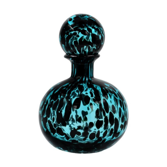 ΓΥΑΛΙΝΟ ΔΙΑΚΟΣΜΗΤΙΚΟ ΜΠΟΥΚΑΛΙ  FL1828 ΜΠΛΕ ANIMAL PRINT 17x21εκ