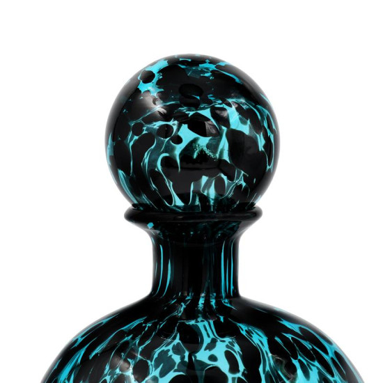 ΓΥΑΛΙΝΟ ΔΙΑΚΟΣΜΗΤΙΚΟ ΜΠΟΥΚΑΛΙ  FL1828 ΜΠΛΕ ANIMAL PRINT 17x21εκ