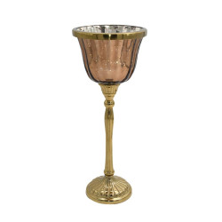 ΓΥΑΛΙΝΟ ΚΗΡΟΠΗΓΙΟ FL28132 ΧΡΥΣΟ ΧΡΩΜΑ 13x33εκ ΓΥΑΛΙΝΟ ΚΗΡΟΠΗΓΙΟ FL28132 ΧΡΥΣΟ ΧΡΩΜΑ 13x33εκ