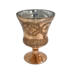 ΓΥΑΛΙΝΟ ΚΗΡΟΠΗΓΙΟ  FL8065 COPPER ΧΡΩΜΑ 15x19εκ