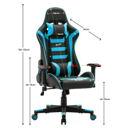 ΚΑΡΕΚΛΑ GAMING  SAR-1 ΜΑΥΡΟ-ΜΠΛΕ ΤΕΧΝΟΔΕΡΜΑ 64x53x135εκ ΚΑΡΕΚΛΑ GAMING  SAR-1 ΜΑΥΡΟ-ΜΠΛΕ ΤΕΧΝΟΔΕΡΜΑ 64x53x135εκ