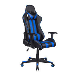 ΚΑΡΕΚΛΑ GAMING  SAR-12 ΜΑΥΡΟ-ΜΠΛΕ ΤΕΧΝΟΔΕΡΜΑ 64x53x135εκ ΚΑΡΕΚΛΑ GAMING  SAR-12 ΜΑΥΡΟ-ΜΠΛΕ ΤΕΧΝΟΔΕΡΜΑ 64x53x135εκ