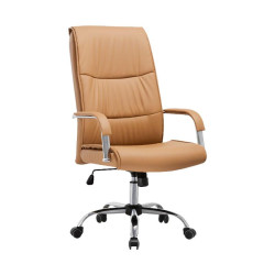 ΚΑΡΕΚΛΑ ΓΡΑΦΕΙΟΥ  FL107 ΜΠΕΖ ΤΕΧΝΟΔΕΡΜΑ 60x66x115εκ