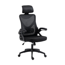 ΚΑΡΕΚΛΑ ΓΡΑΦΕΙΟΥ  FL219 ΜΑΥΡΟ ΧΡΩΜΑ 63x61x128εκ