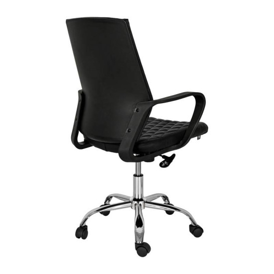 ΚΑΡΕΚΛΑ ΓΡΑΦΕΙΟΥ  5568 ΜΑΥΡΟ ΤΕΧΝΟΔΕΡΜΑ 59x61x95/105εκ