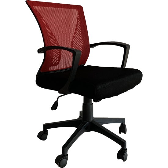 ΚΑΡΕΚΛΑ ΓΡΑΦΕΙΟΥ  FL05 ΚΟΚΚΙΝΗ ΠΛΑΤΗ-ΜΑΥΡΟ ΚΑΘΙΣΜΑ 57x65x90/100εκ prs