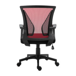 ΚΑΡΕΚΛΑ ΓΡΑΦΕΙΟΥ  FL05 ΚΟΚΚΙΝΗ ΠΛΑΤΗ-ΜΑΥΡΟ ΚΑΘΙΣΜΑ 57x65x90/100εκ prs