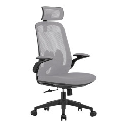 ΚΑΡΕΚΛΑ ΓΡΑΦΕΙΟΥ  FL286 ΓΚΡΙ ΠΛΑΤΗ-ΓΚΡΙ ΚΑΘΙΣΜΑ 62x63x123εκ