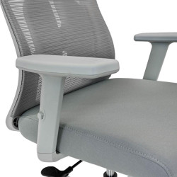 ΚΑΡΕΚΛΑ ΓΡΑΦΕΙΟΥ  FL408 ΓΚΡΙ ΥΦΑΣΜΑ ΓΚΡΙ ΣΚΕΛΕΤΟ 64x64x120-130εκ