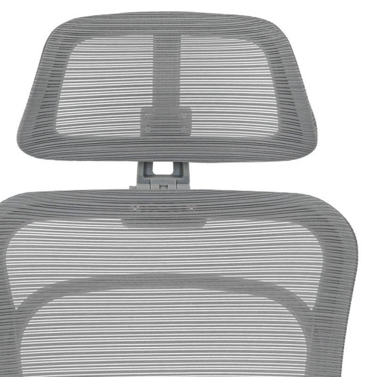 ΚΑΡΕΚΛΑ ΓΡΑΦΕΙΟΥ  FL408 ΓΚΡΙ ΥΦΑΣΜΑ ΓΚΡΙ ΣΚΕΛΕΤΟ 64x64x120-130εκ