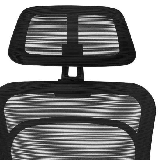 ΚΑΡΕΚΛΑ ΓΡΑΦΕΙΟΥ  FL408 ΜΑΥΡΟ ΥΦΑΣΜΑ ΜΑΥΡΟ ΣΚΕΛΕΤΟ 64x64x120-130εκ