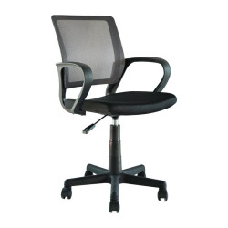 ΚΑΡΕΚΛΑ ΓΡΑΦΕΙΟΥ  FL5528 ΓΚΡΙ-ΜΑΥΡΟ ΧΡΩΜΑ 57x54x94εκ