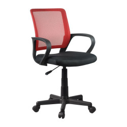 ΚΑΡΕΚΛΑ ΓΡΑΦΕΙΟΥ  FL5528 ΚΟΚΚΙΝΟ-ΜΑΥΡΟ ΧΡΩΜΑ 57x54x94εκ