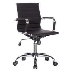 ΚΑΡΕΚΛΑ ΓΡΑΦΕΙΟΥ  FL6002 ΜΑΥΡΟ ΤΕΧΝΟΔΕΡΜΑ 54x59x89εκ ΚΑΡΕΚΛΑ ΓΡΑΦΕΙΟΥ  FL6002 ΜΑΥΡΟ ΤΕΧΝΟΔΕΡΜΑ 54x59x89εκ