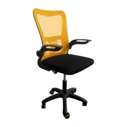 ΚΑΡΕΚΛΑ ΓΡΑΦΕΙΟΥ  FL611 ΚΙΤΡΙΝΟ-ΜΑΥΡΟ ΧΡΩΜΑ 57x54x106εκ