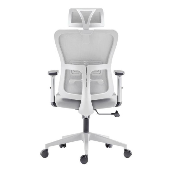 ΚΑΡΕΚΛΑ ΓΡΑΦΕΙΟΥ  FL9088 ΓΚΡΙ ΠΛΑΤΗ-ΓΚΡΙ ΚΑΘΙΣΜΑ 60x60x119-129εκ