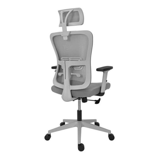 ΚΑΡΕΚΛΑ ΓΡΑΦΕΙΟΥ  FL9088 ΓΚΡΙ ΠΛΑΤΗ-ΓΚΡΙ ΚΑΘΙΣΜΑ 60x60x119-129εκ