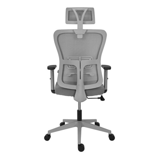 ΚΑΡΕΚΛΑ ΓΡΑΦΕΙΟΥ  FL9088 ΓΚΡΙ ΠΛΑΤΗ-ΓΚΡΙ ΚΑΘΙΣΜΑ 60x60x119-129εκ