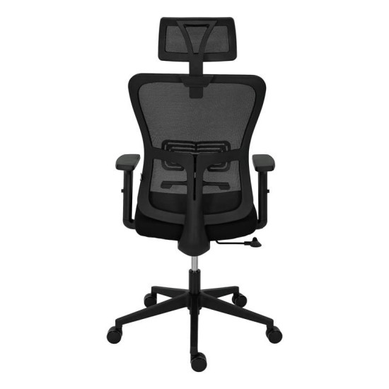 ΚΑΡΕΚΛΑ ΓΡΑΦΕΙΟΥ  FL9088 ΜΑΥΡΗ ΠΛΑΤΗ-ΜΑΥΡΟ ΚΑΘΙΣΜΑ 60x60x119-129εκ