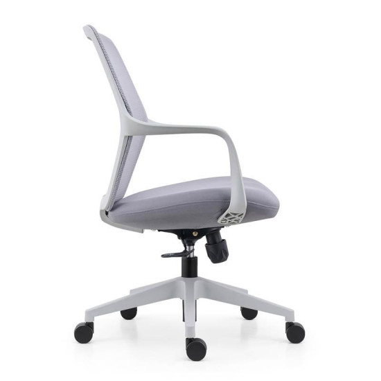 ΚΑΡΕΚΛΑ ΓΡΑΦΕΙΟΥ  FL921 ΓΚΡΙ ΥΦΑΣΜΑ ΓΚΡΙ ΣΚΕΛΕΤΟ 63x57x92-102εκ