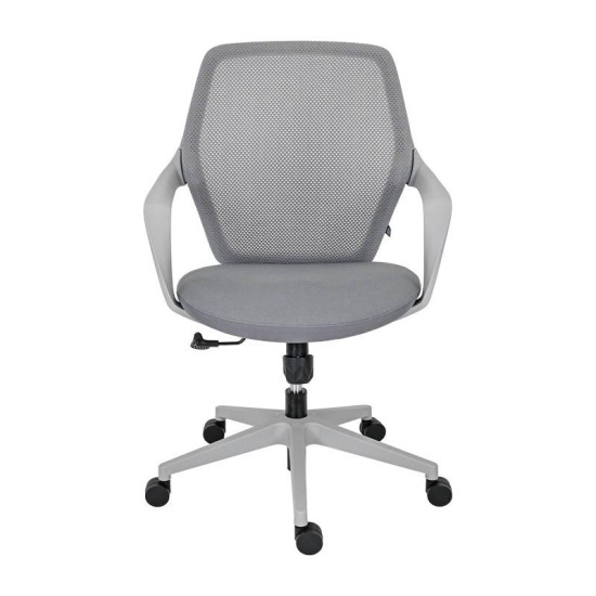 ΚΑΡΕΚΛΑ ΓΡΑΦΕΙΟΥ  FL921 ΓΚΡΙ ΥΦΑΣΜΑ ΓΚΡΙ ΣΚΕΛΕΤΟ 63x57x92-102εκ